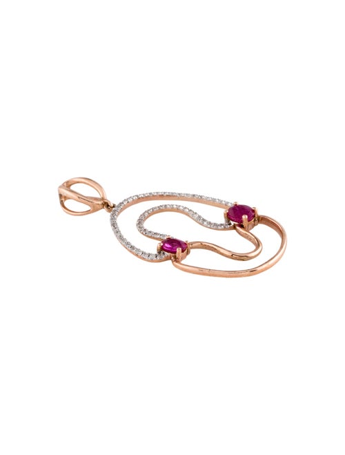 Pendant 14K Ruby & Diamond Pendant