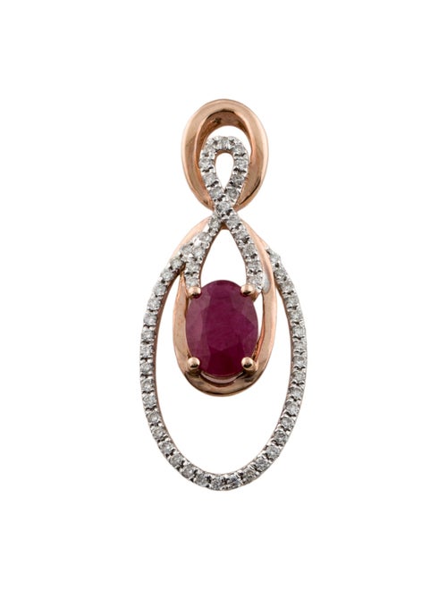 Pendant 14K 1.03ct Ruby & Diamond Pendant