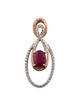 Pendant 14K 1.03ct Ruby & Diamond Pendant