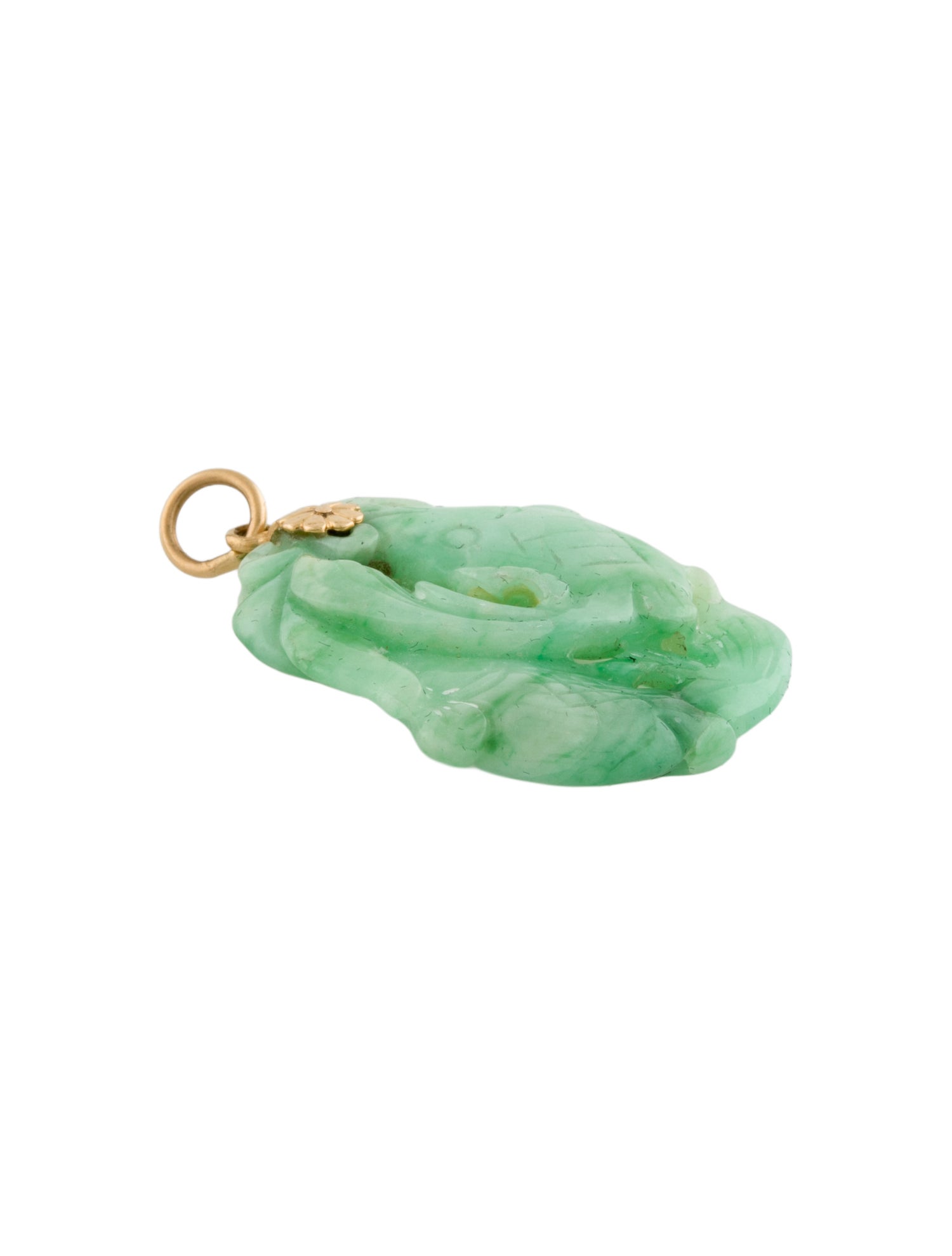 Pendant 18K Jadeite Koi