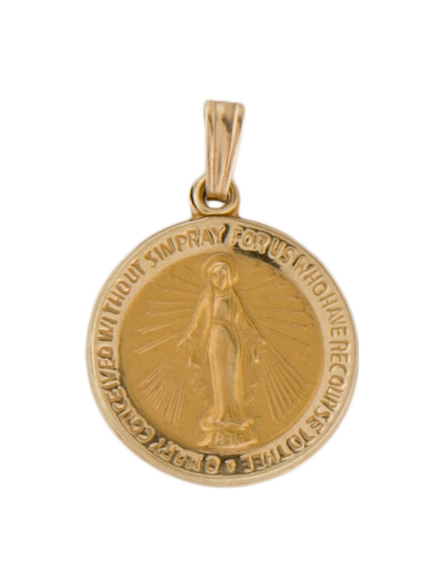 Pendant 14K Mary Charm