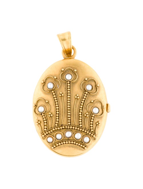 Pendant 14K Dyed Pearl Locket Pendant