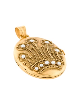 Pendant 14K Dyed Pearl Locket Pendant