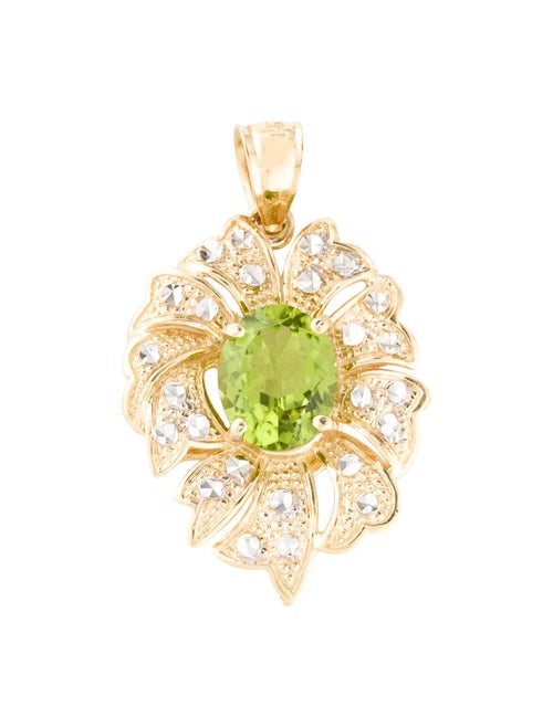 Pendant 14K 2.64ctw Peridot Necklace Pendant