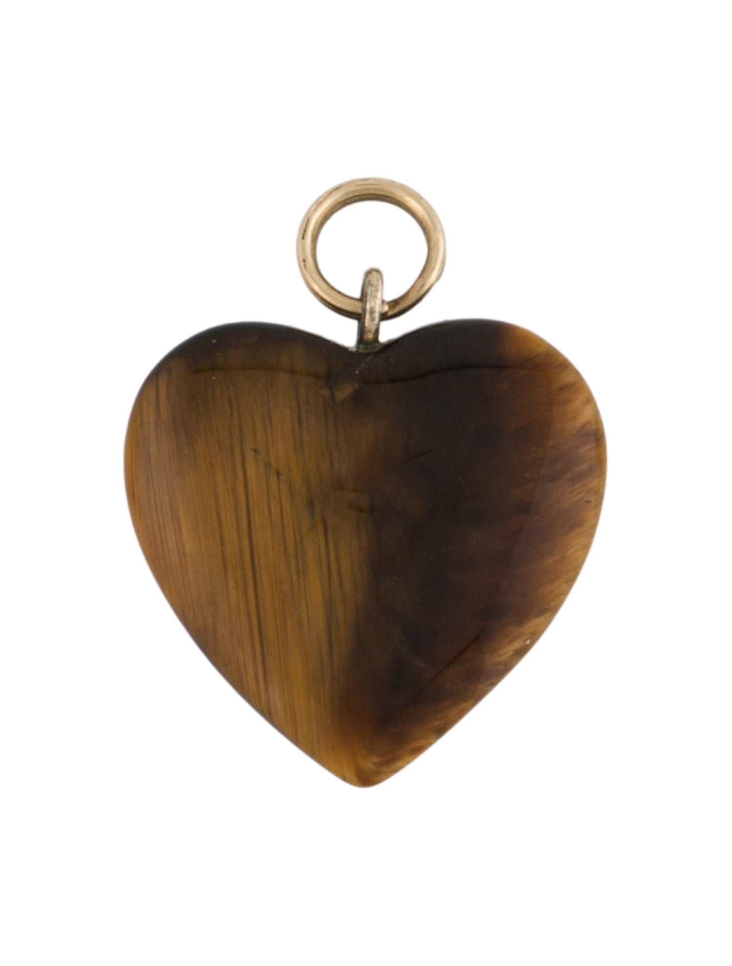 Pendant 14K Tiger's Eye Heart