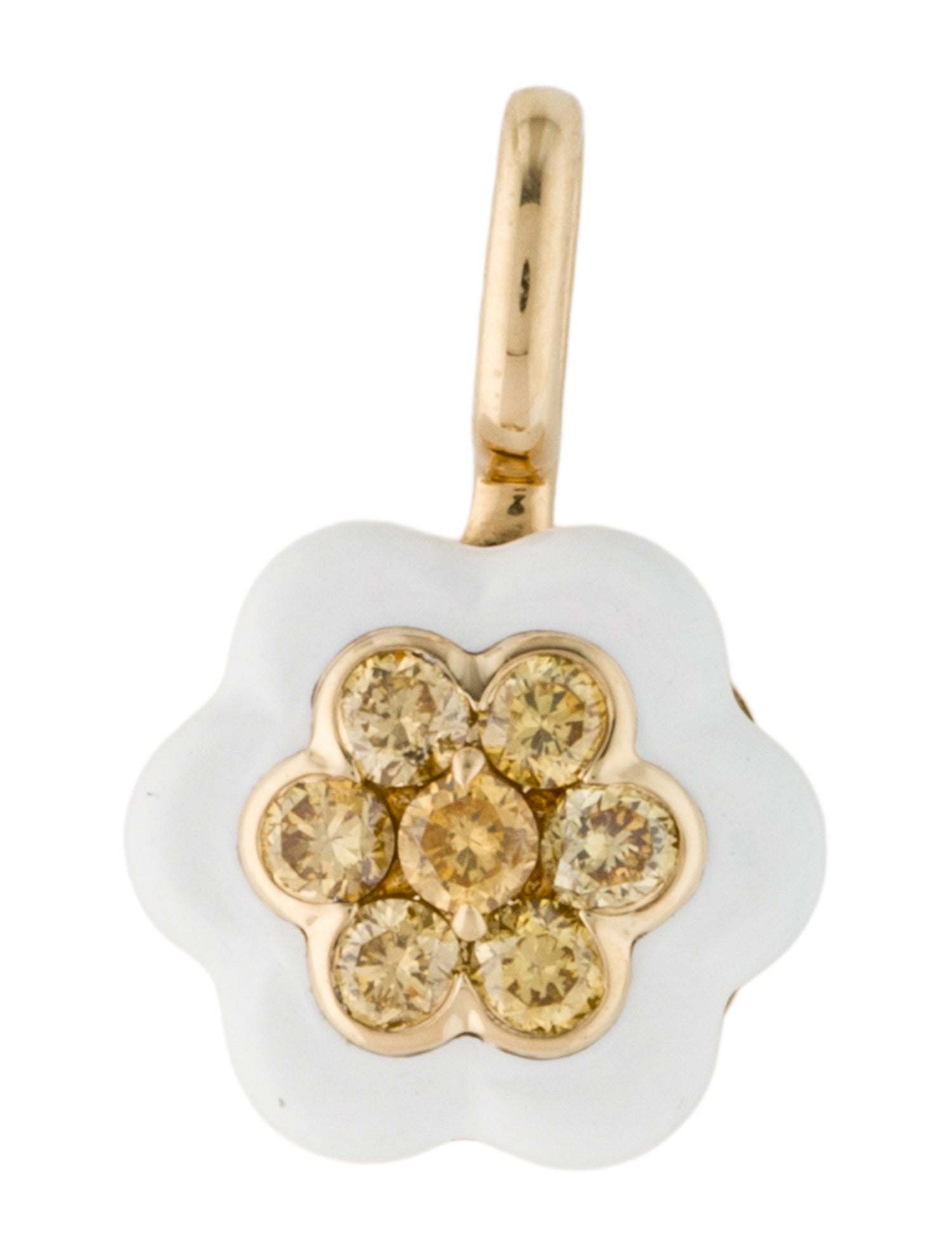 Pendant 18K Diamond Flower Charm