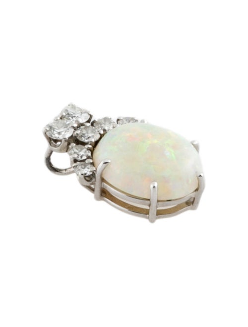 Pendant Platinum 3.94ct Opal & Diamond Pendant