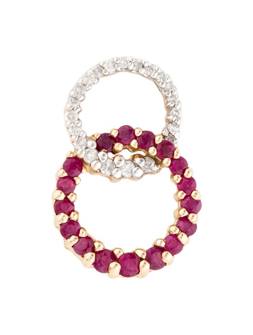 Pendant 14K Ruby & Diamond Pendant