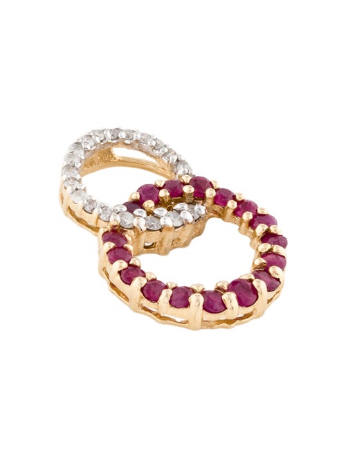 Pendant 14K Ruby & Diamond Pendant