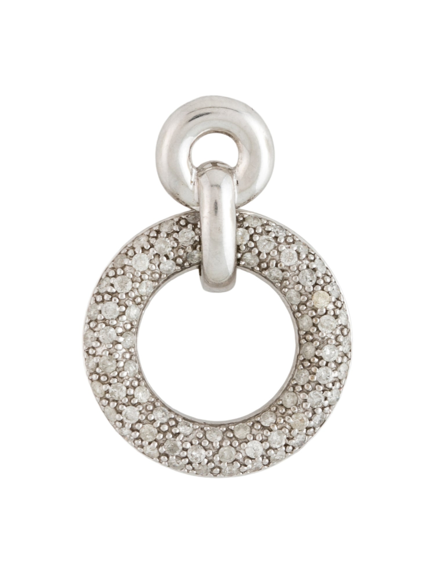 Pendant 14K Diamond Open Circle