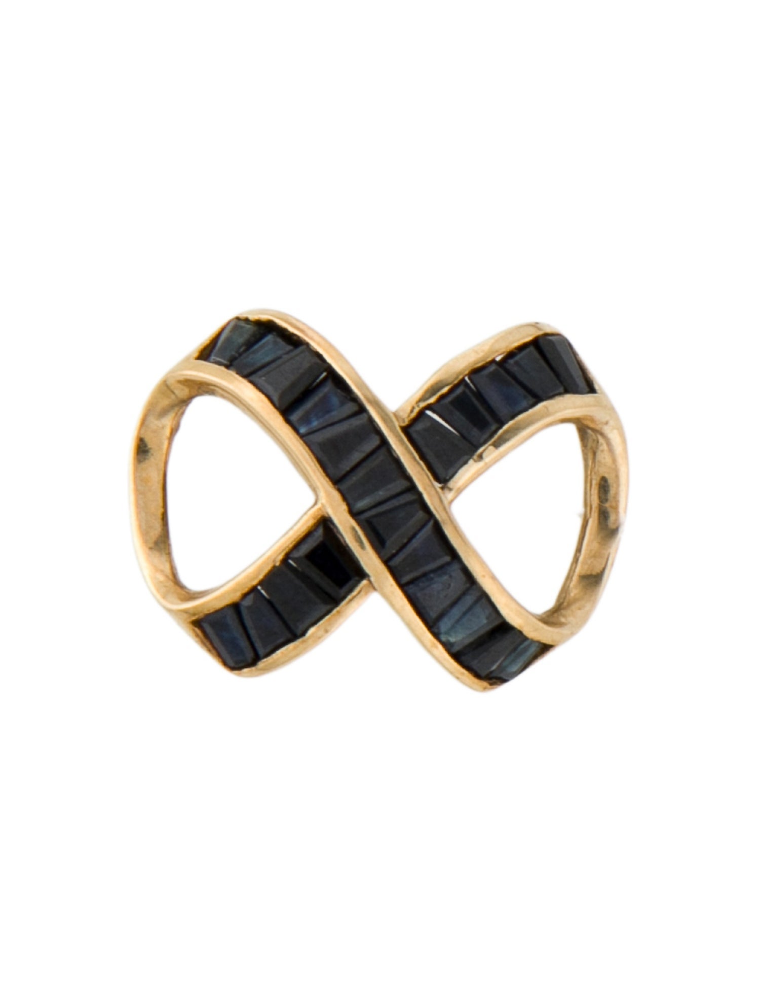 Pendant 10K Sapphire Open X