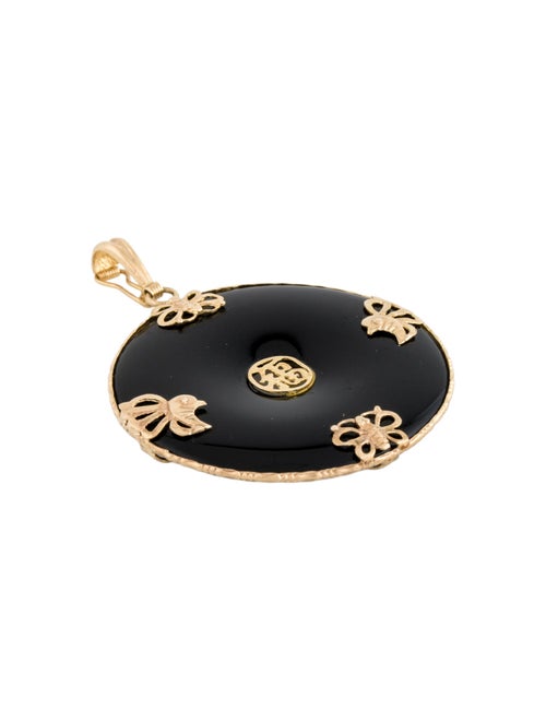 Pendant 14K Onyx 'Blessing' Donut Peace Buckle Pendant