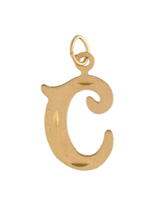 Pendant 14K Letter 'C' Charm