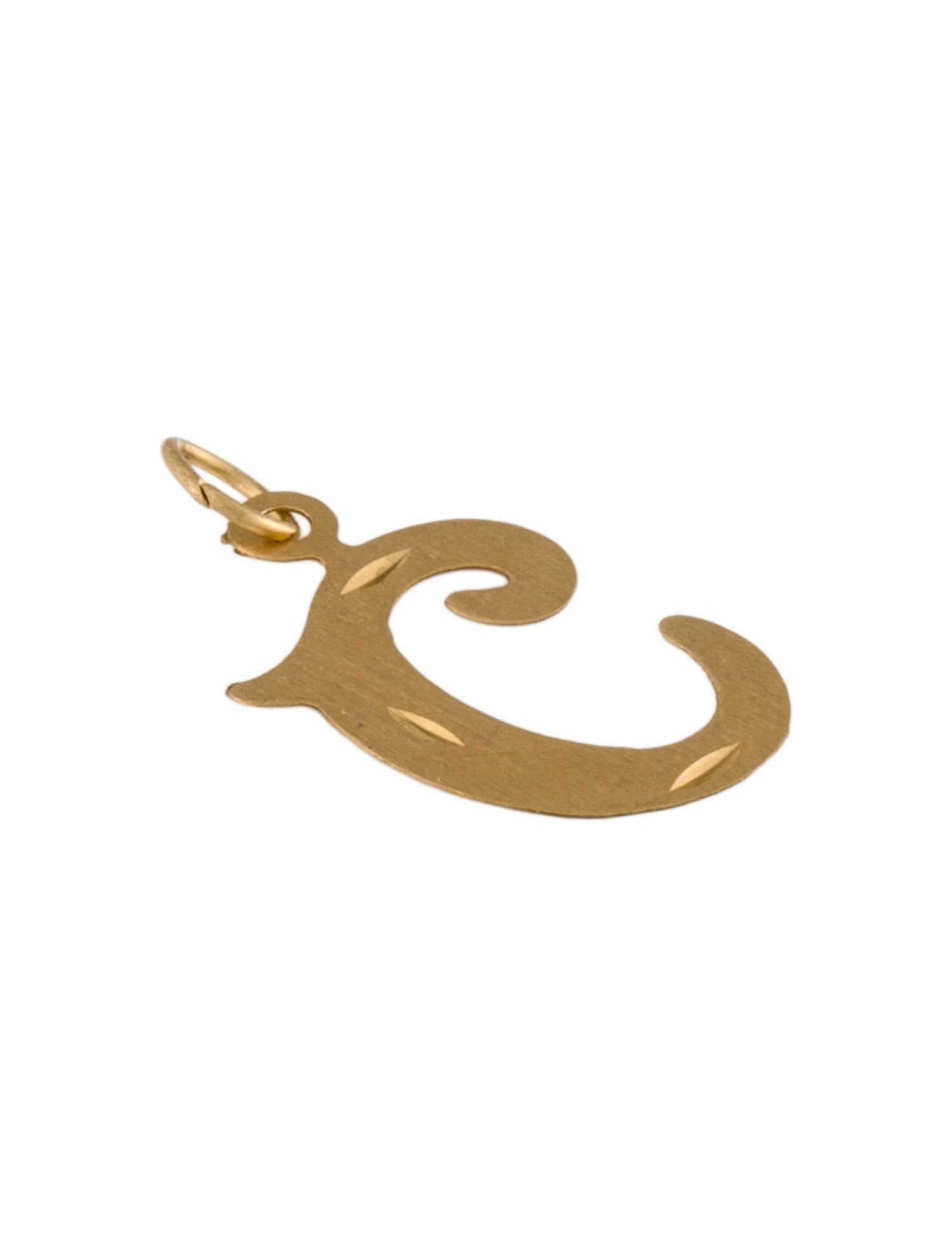 Pendant 14K Letter 'C' Charm
