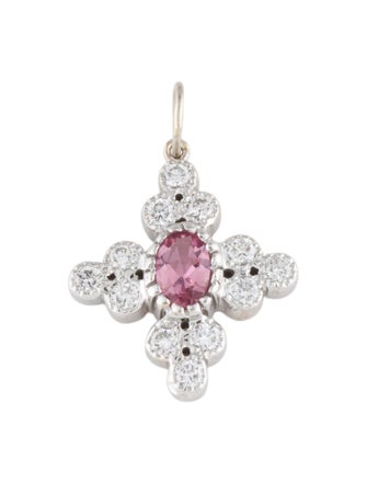 Pendant 18K Tourmaline & Diamond Pendant Necklace