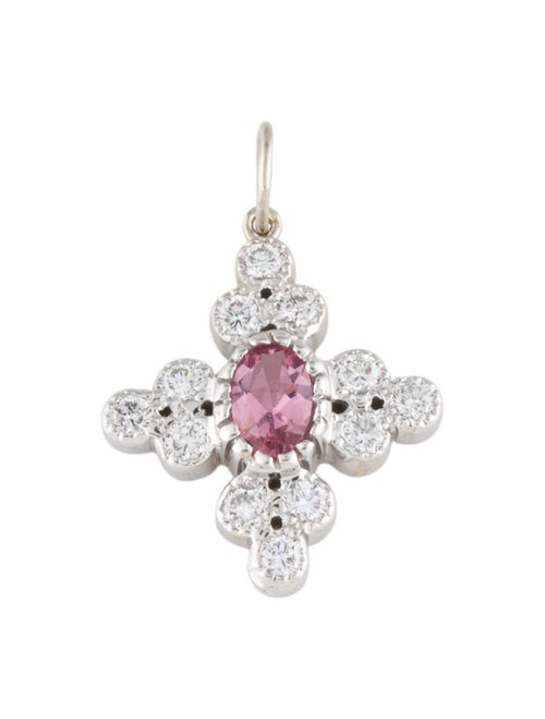 Pendant 18K Tourmaline & Diamond Pendant Necklace