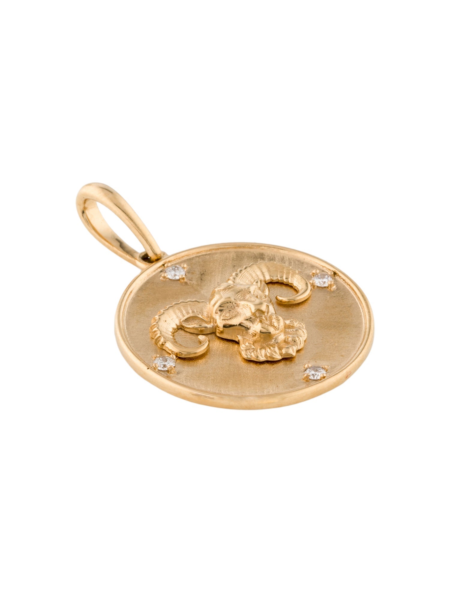 Pendant 18K Diamond Aries Zodiac
