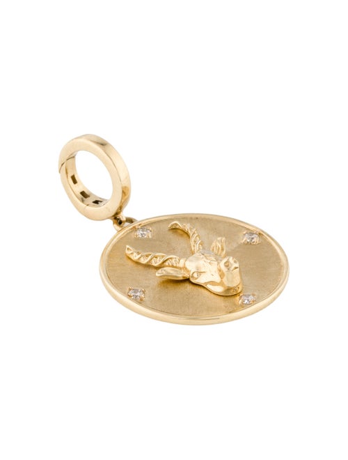Pendant 14K Diamond Zodiac Taurus Pendant