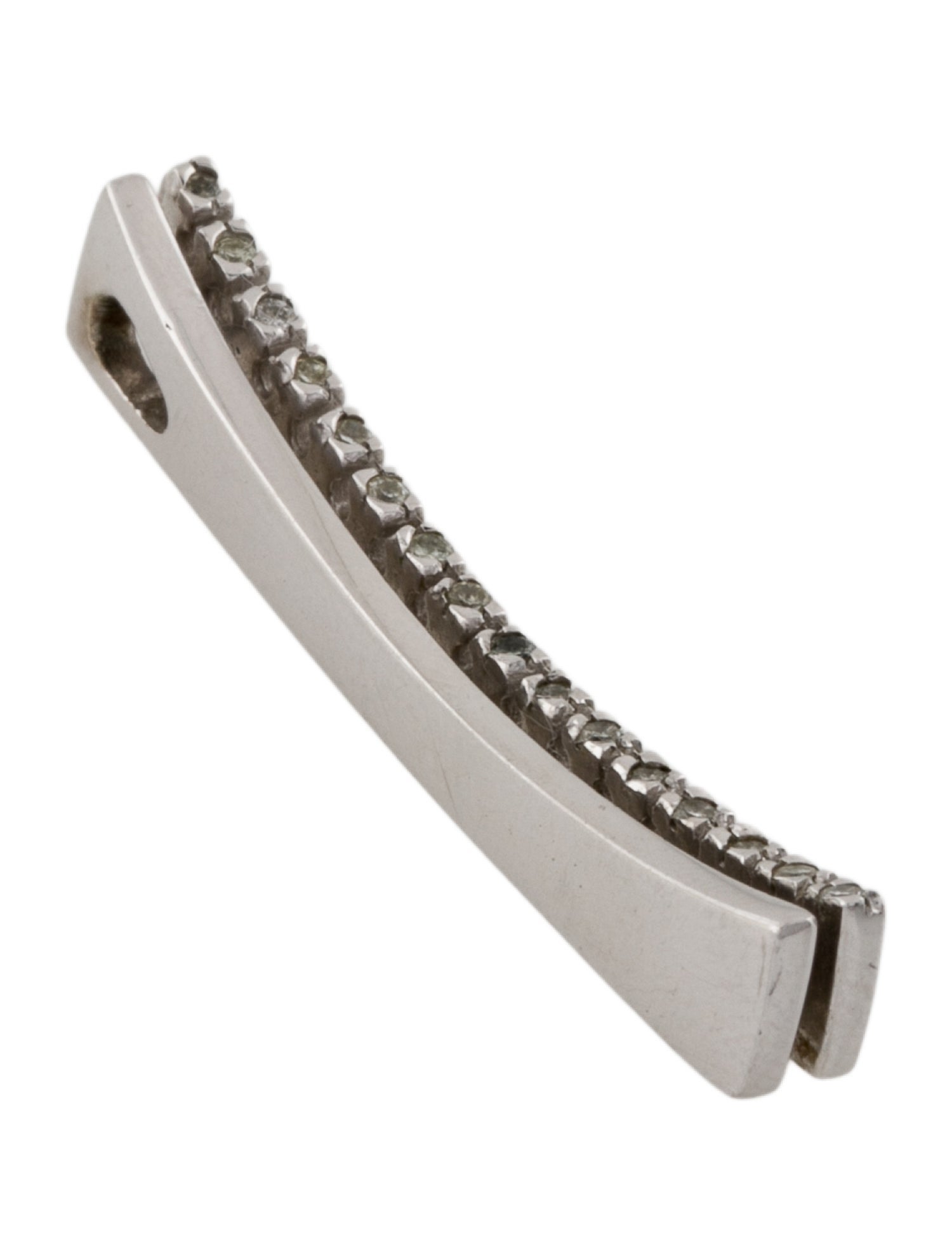 Pendant 14K Diamond Curved Bar