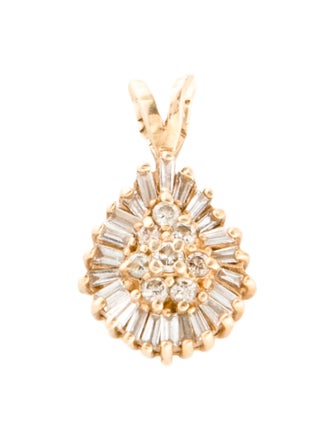 Pendant 14K Diamond Pave Pear Pendant