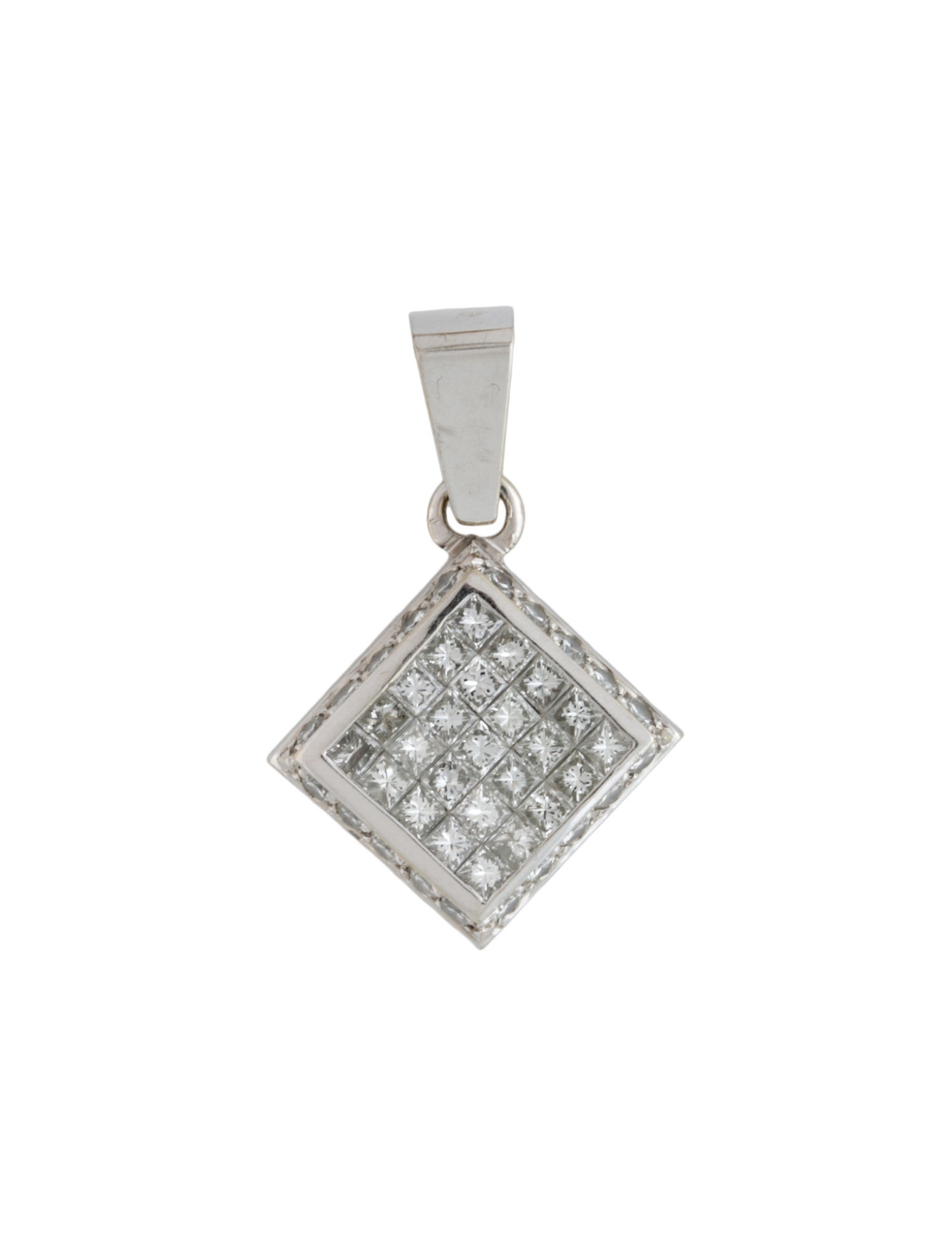 Pendant 18K Diamond Geometric