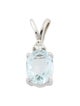 Pendant 14K Aquamarine & Diamond Pendant