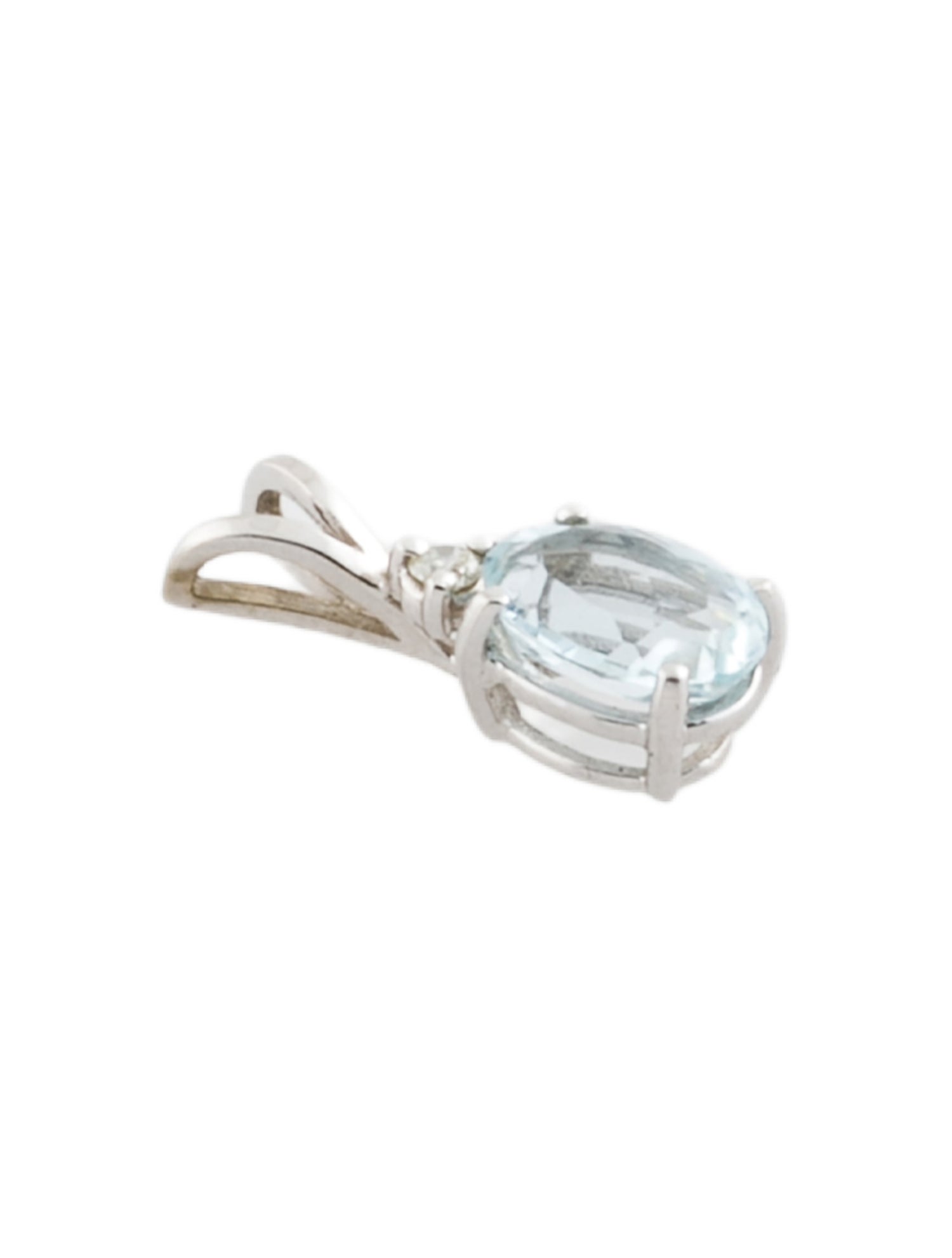 Pendant 14K Aquamarine & Diamond
