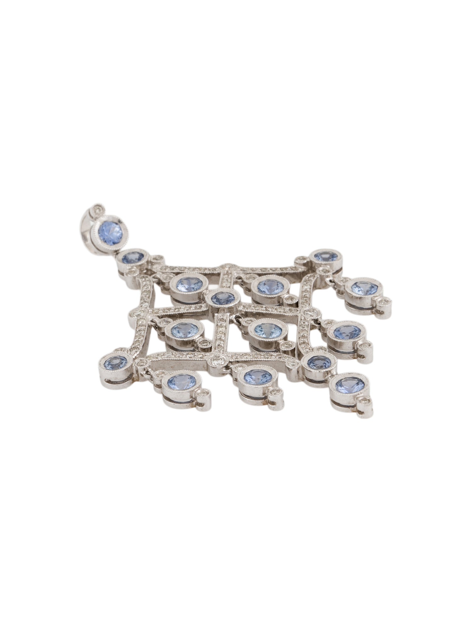 Pendant 18K Sapphire & Diamond Chandelier