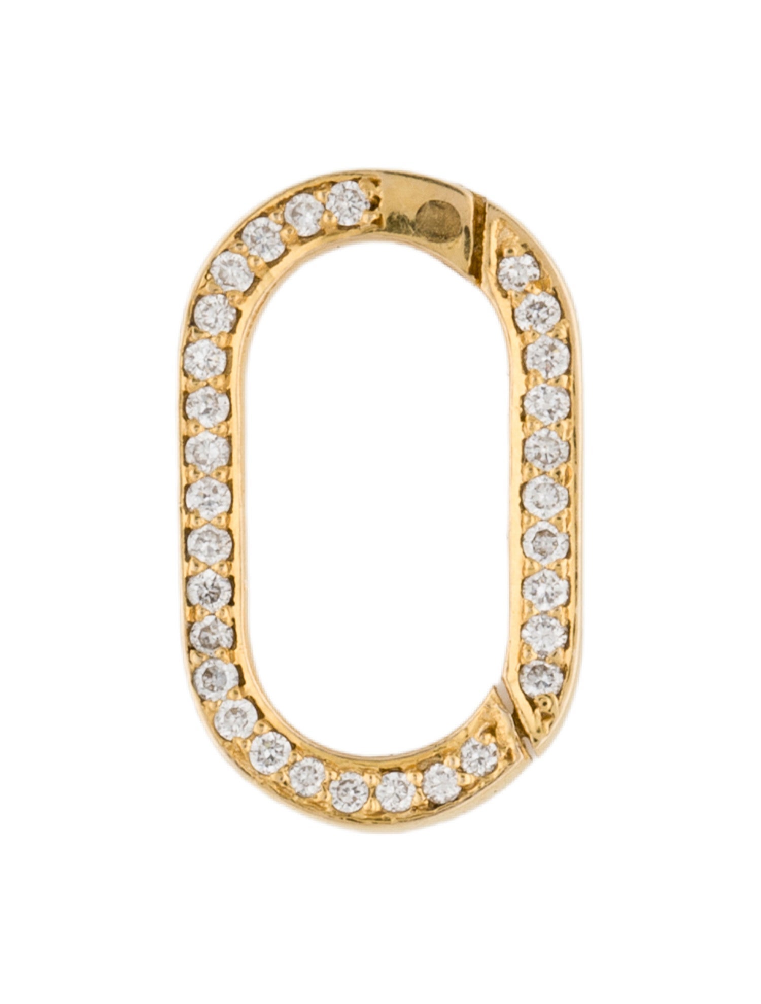 Pendant 14K Diamond Carabiner