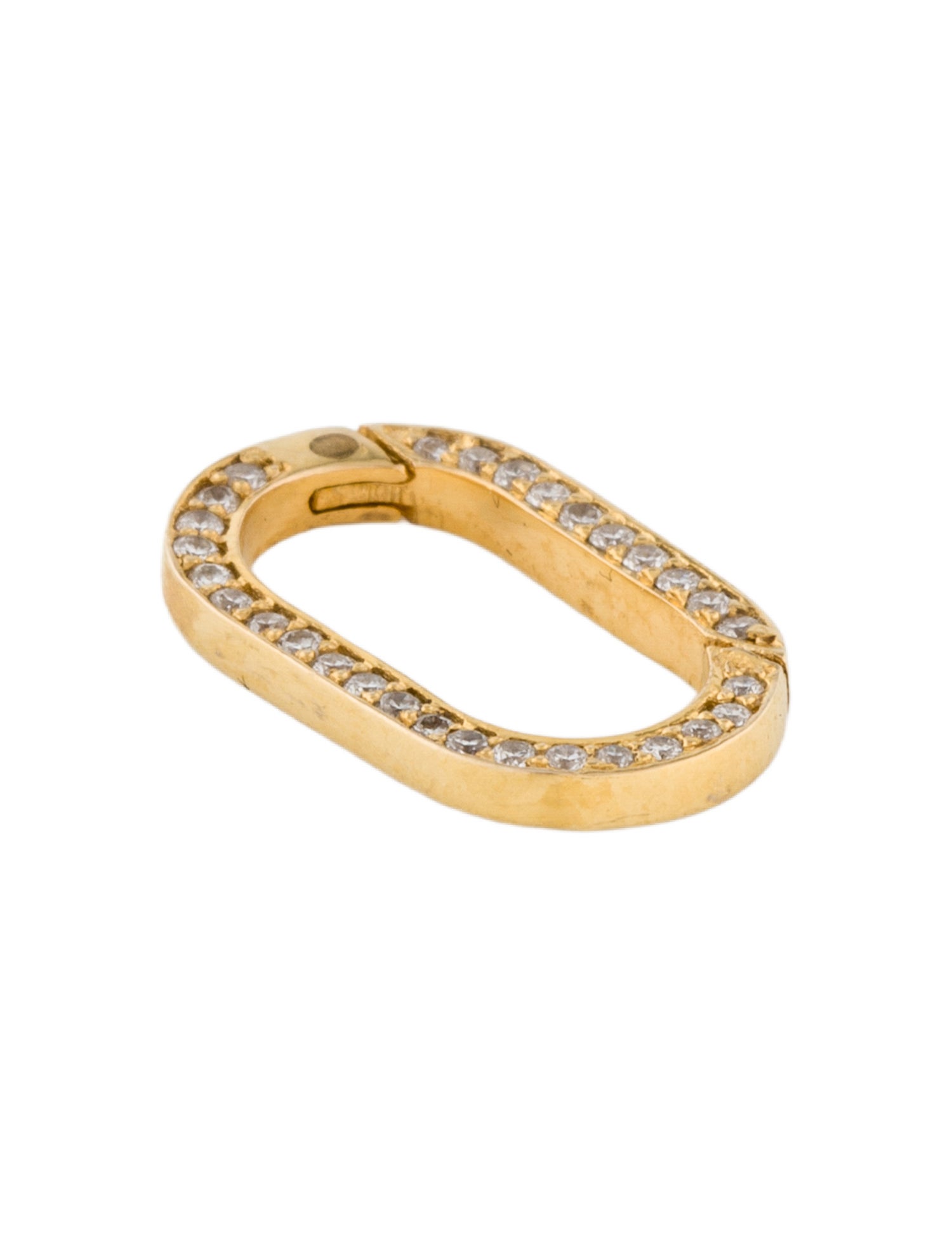 Pendant 14K Diamond Carabiner