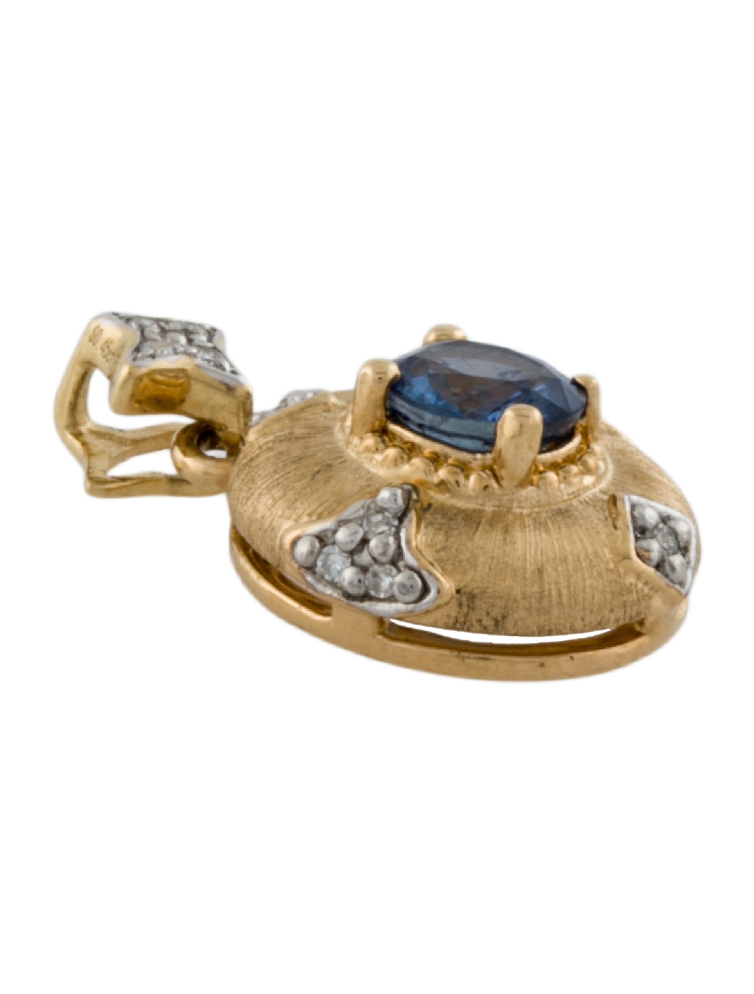 Pendant 18K Sapphire & Diamond