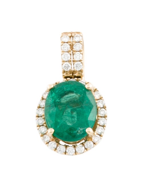 Pendant 14K 2.06ctw Emerald & Diamond Pendant