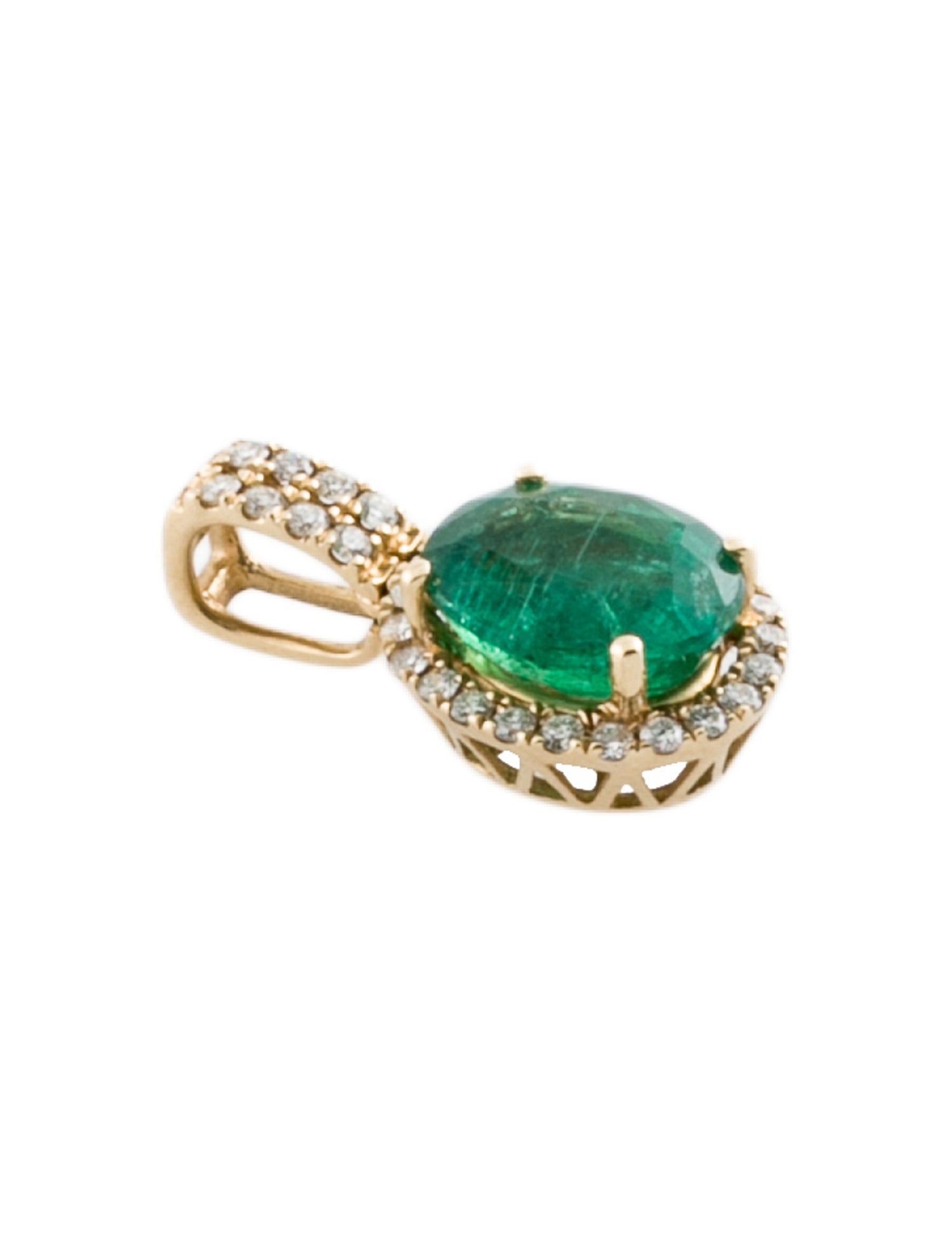 Pendant 14K 2.06ctw Emerald & Diamond