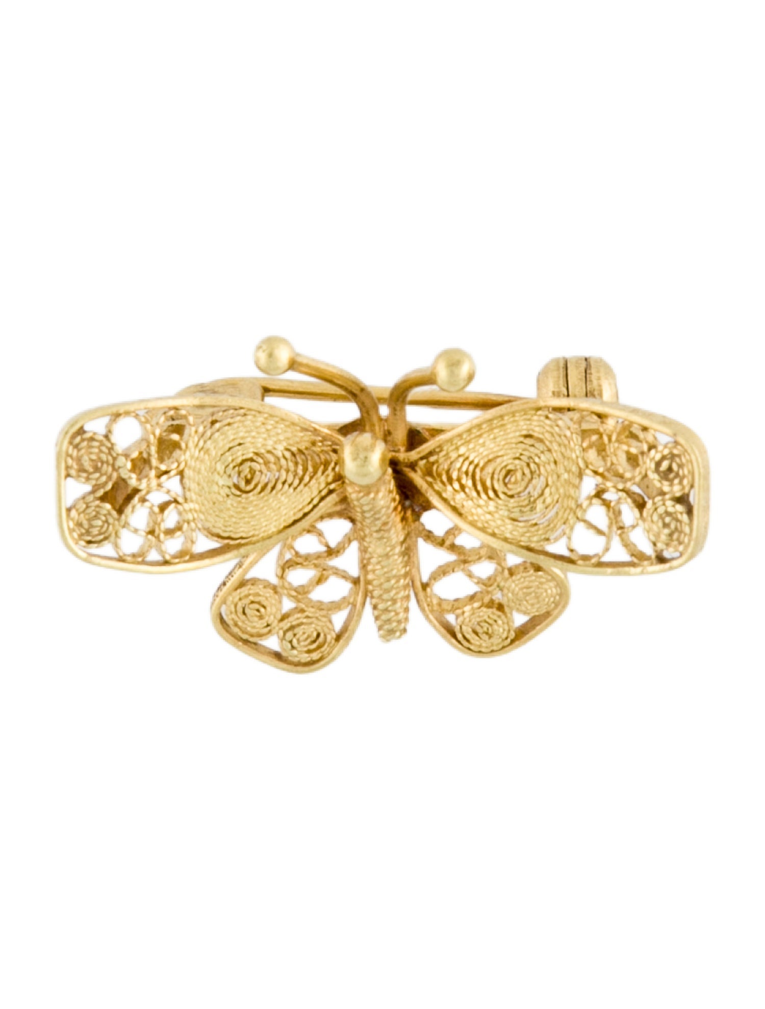 Pendant 18K Filigree Butterfly Brooch