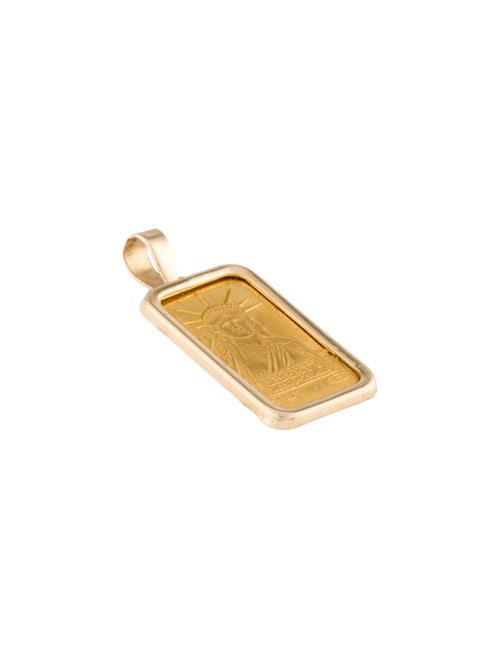 Pendant Liberty Gold Bar Bullion Pendant