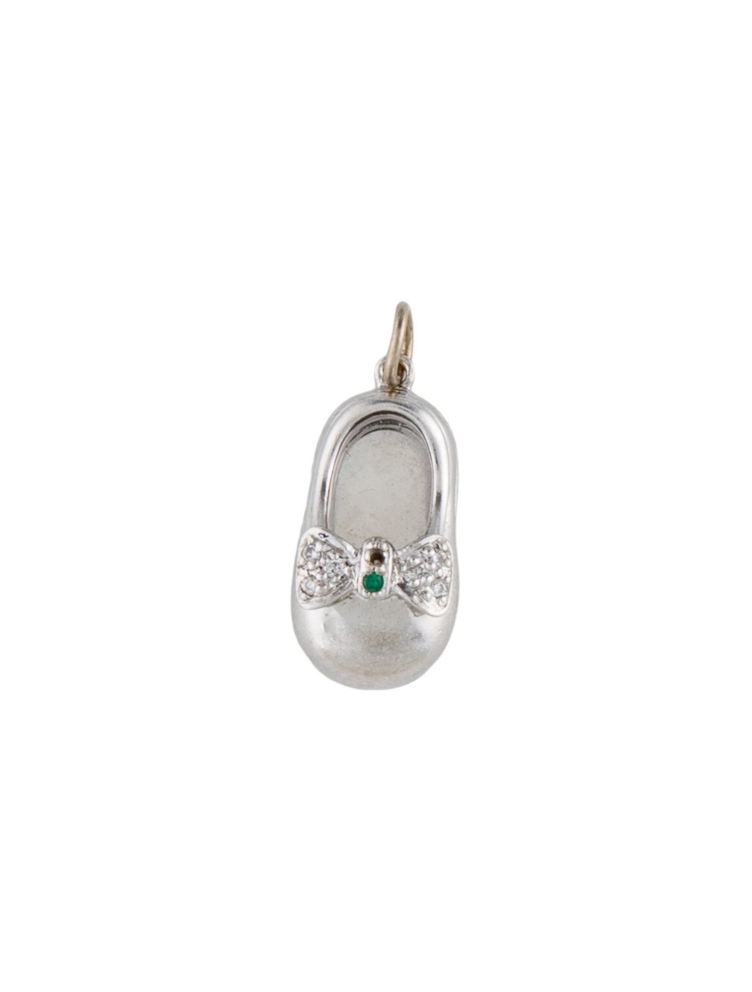 Pendant 18K Emerald & Diamond Shoe