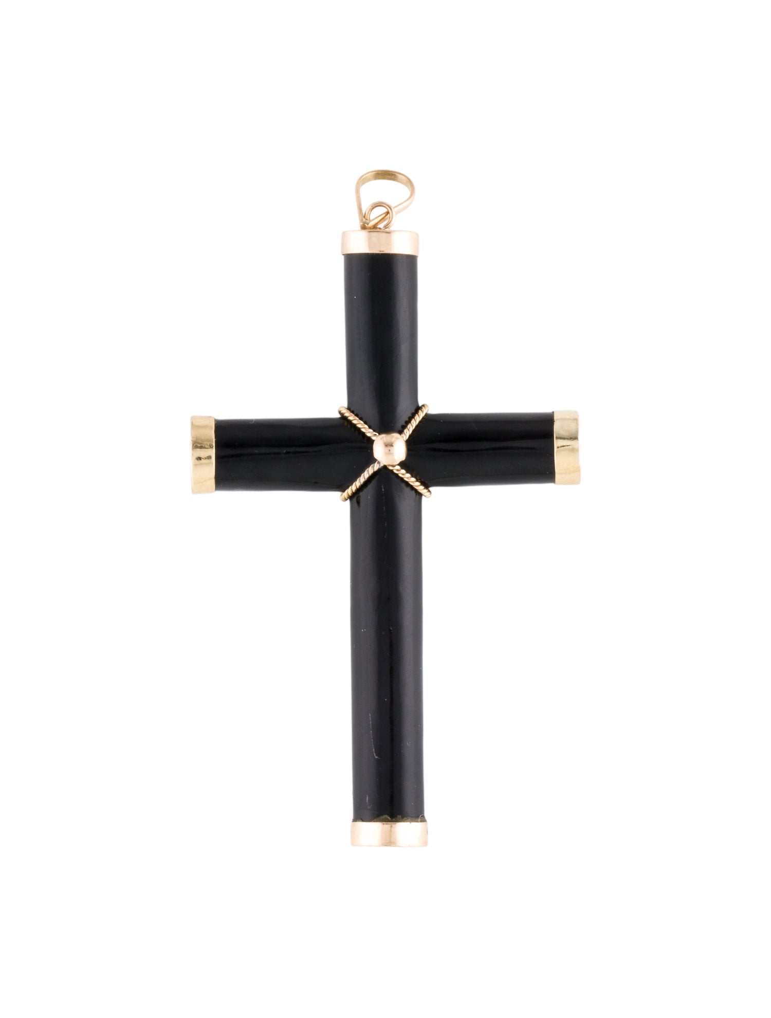 Pendant 14K Onyx Cross
