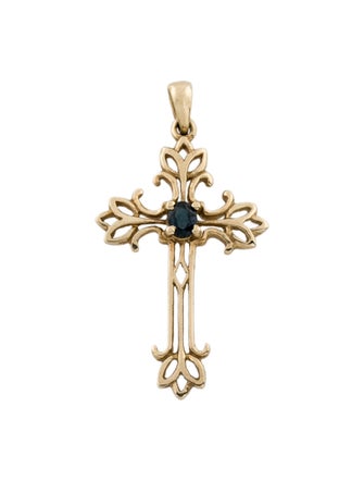 Pendant 14K Sapphire Cross Pendant