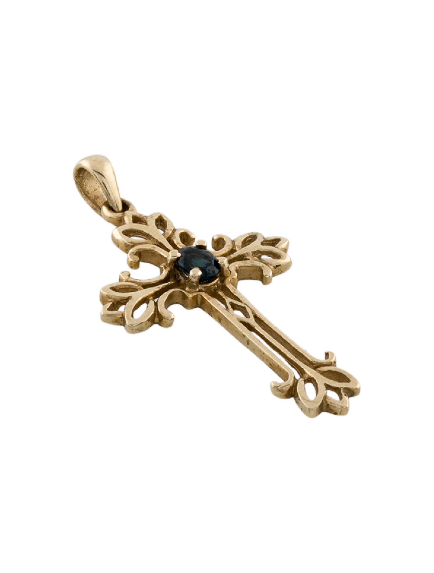 Pendant 14K Sapphire Cross