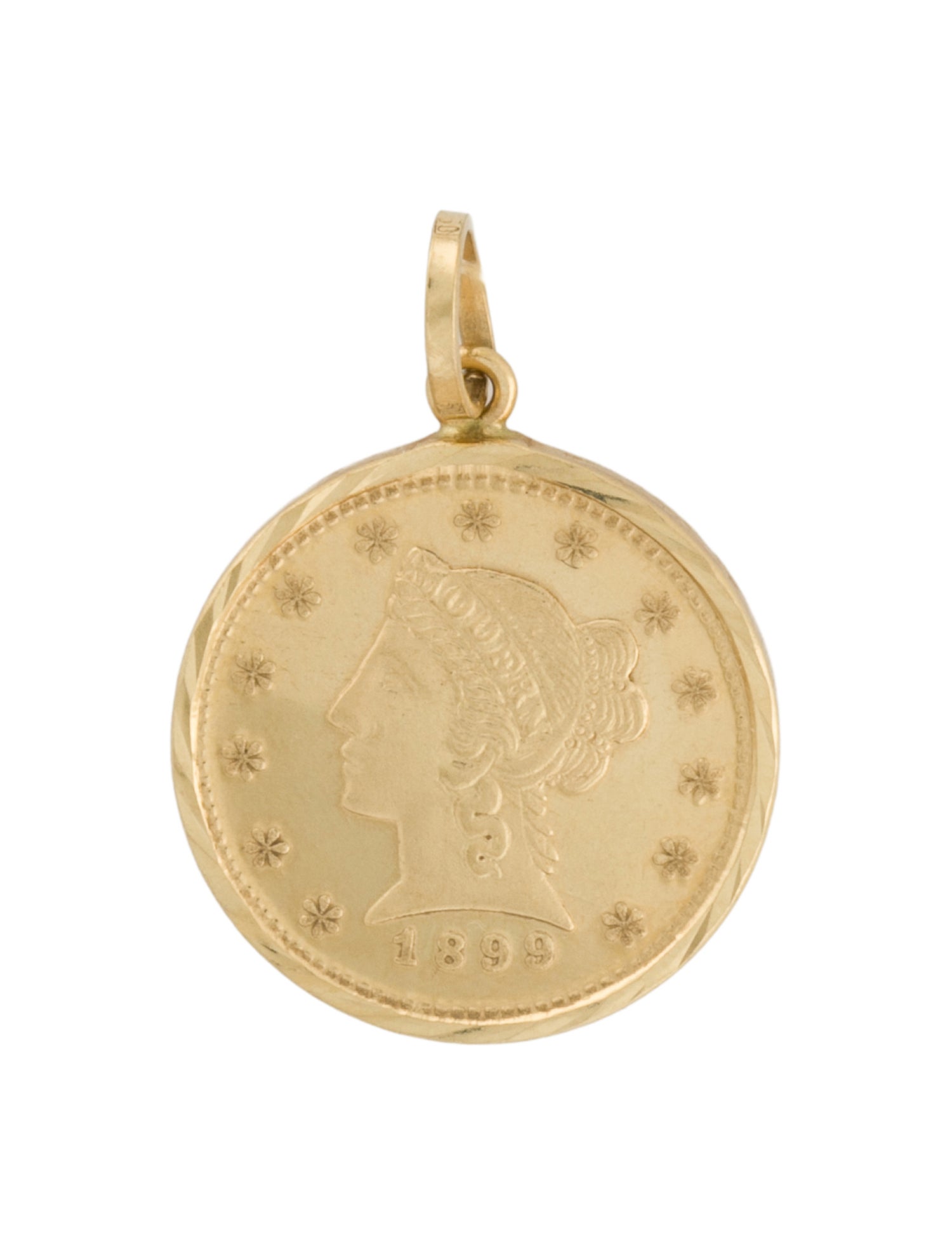 Pendant 18K Coin Motif