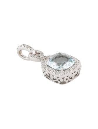 Pendant 14K Aquamarine & Diamond Pendant