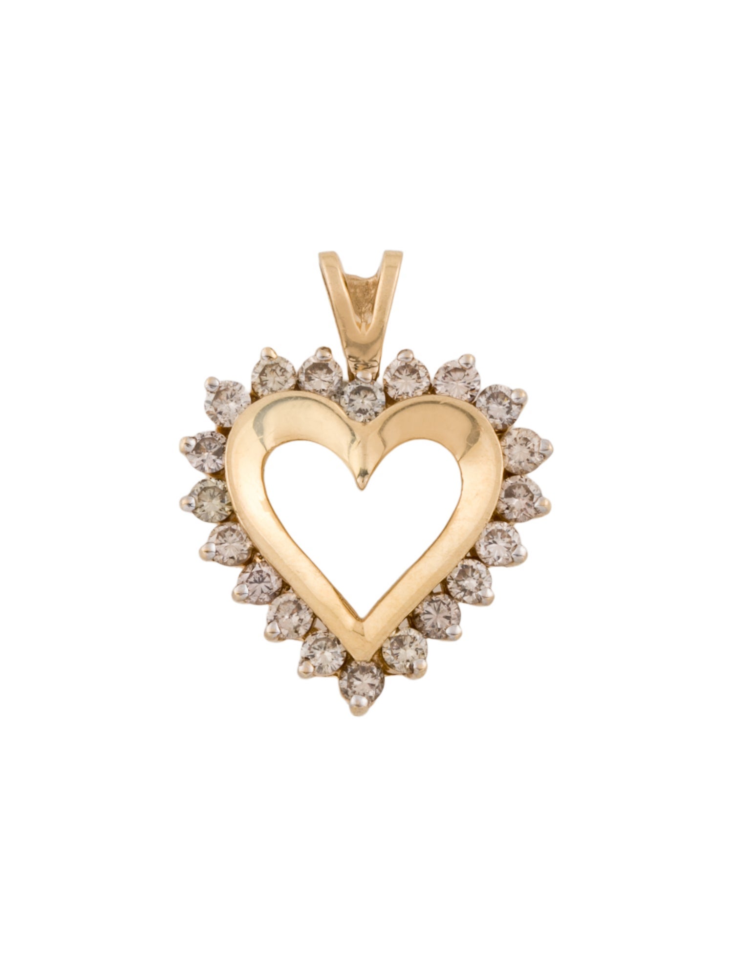 Pendant 14K 1.80ctw Diamond Heart
