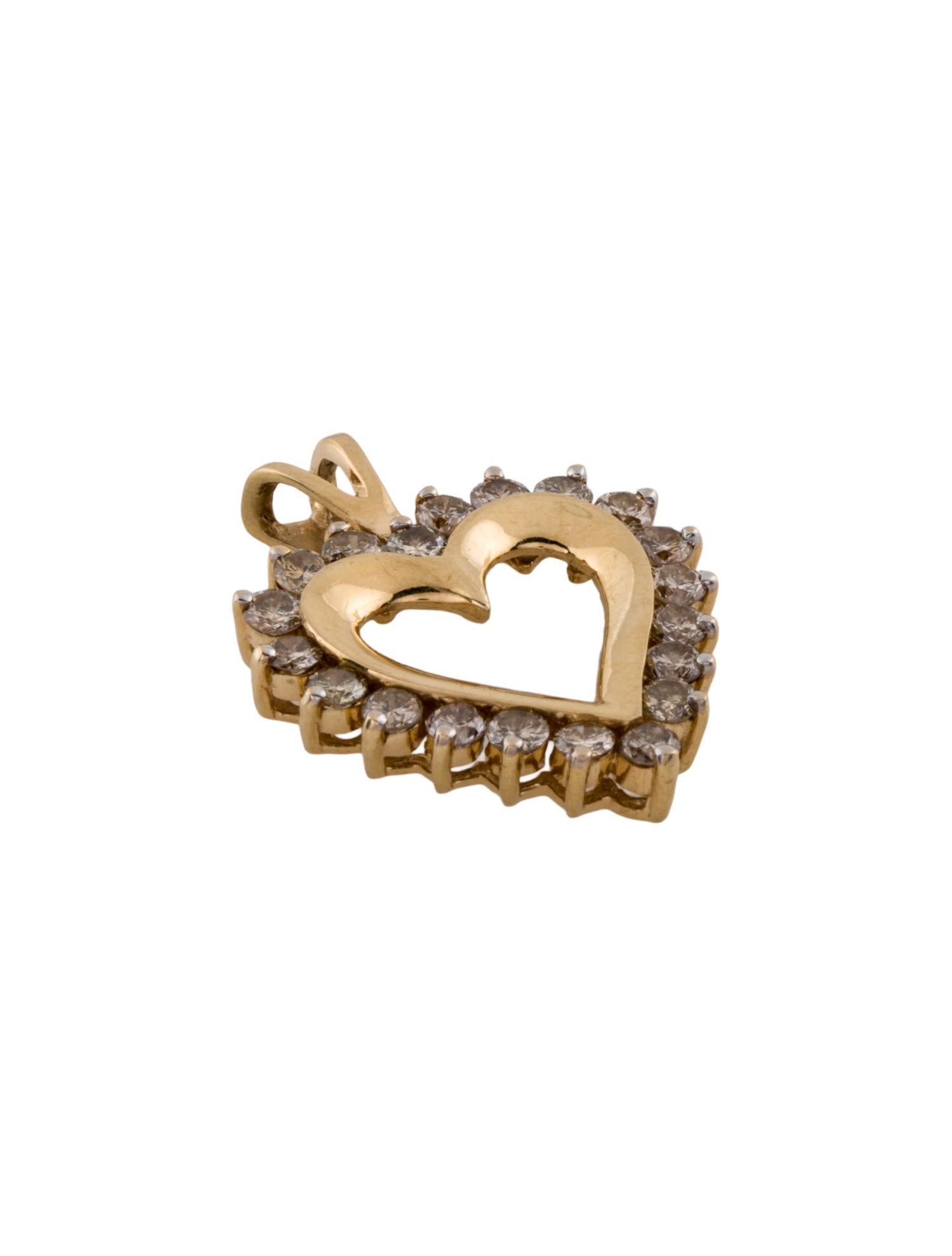 Pendant 14K 1.80ctw Diamond Heart