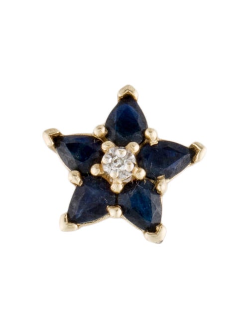 Pendant 14K Sapphire & Diamond Star Pendant