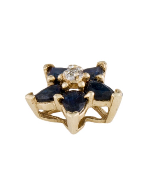 Pendant 14K Sapphire & Diamond Star Pendant