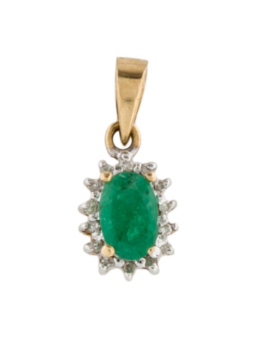 Pendant 14K Emerald & Diamond Pendant