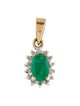 Pendant 14K Emerald & Diamond Pendant