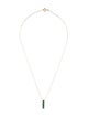 Pendant 14K Emerald & Diamond Pendant Necklace