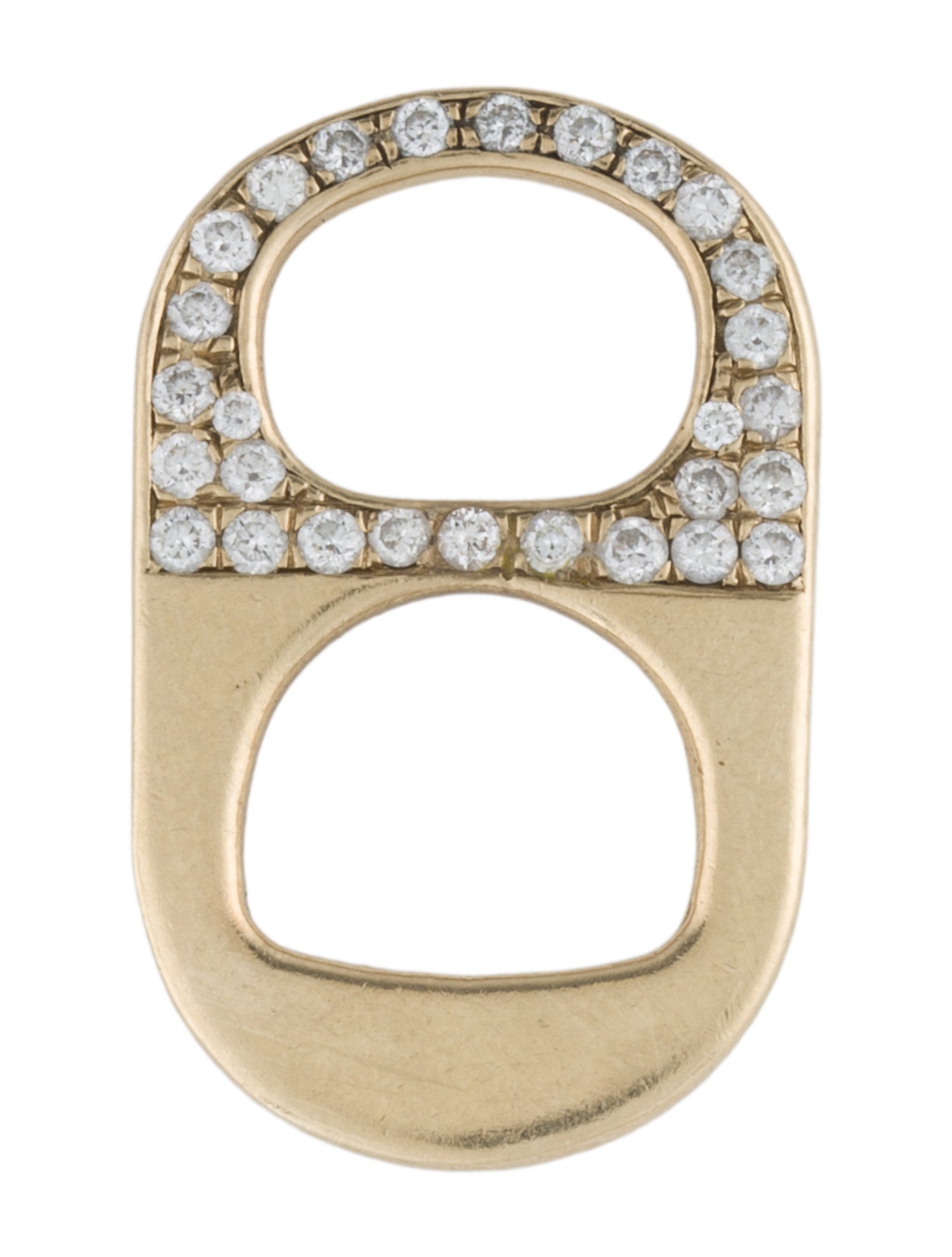 Pendant 14K Diamond Soda Tab