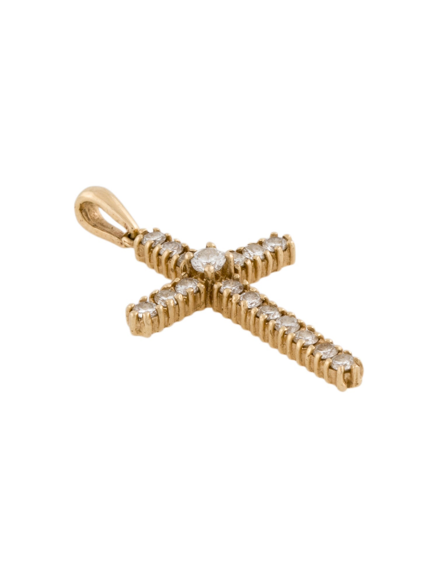 Pendant 14K Diamond Cross Pendant